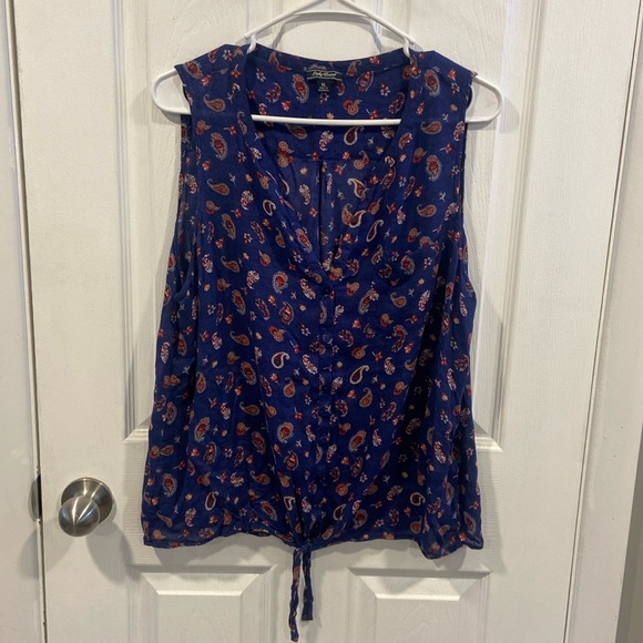 Lucky Brand Tops - Lucky Brand Americana Paisley Sleeveless Top Size XL